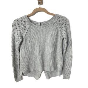 LOFT sweater womens grey cable knit sweater xsmall